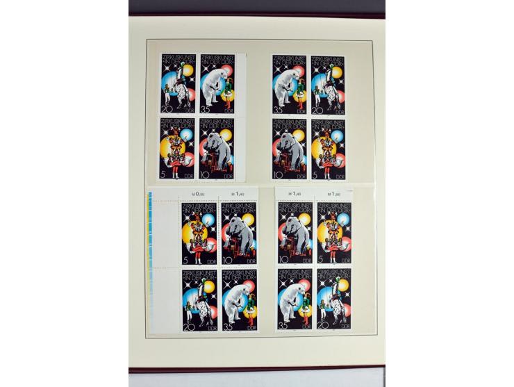 1953/90, überkomplette postfrische Zusammendruck-Sammlung, dabei auch aus Blocks und Kleinbogen ab Marx gezähnt und geschnitt