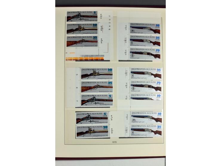 1953/90, überkomplette postfrische Zusammendruck-Sammlung, dabei auch aus Blocks und Kleinbogen ab Marx gezähnt und geschnitt