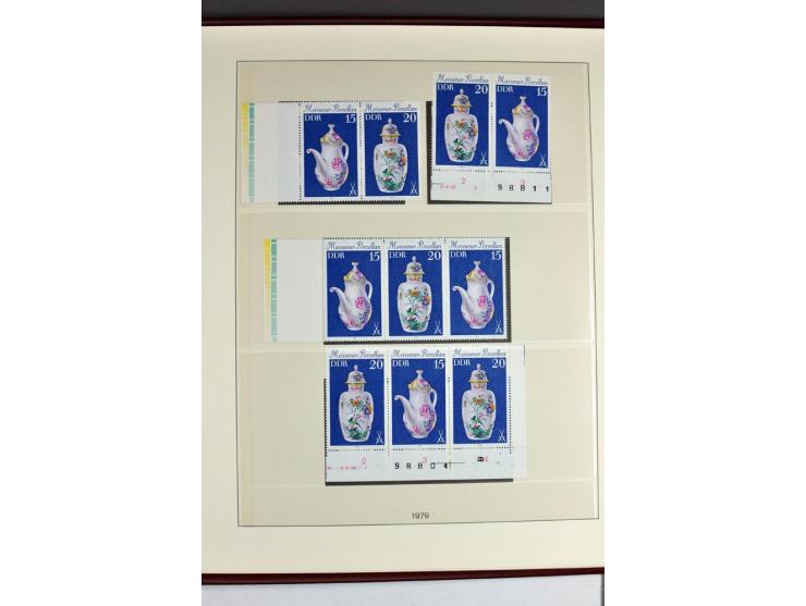 1953/90, überkomplette postfrische Zusammendruck-Sammlung, dabei auch aus Blocks und Kleinbogen ab Marx gezähnt und geschnitt