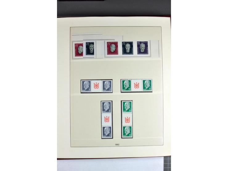 1953/90, überkomplette postfrische Zusammendruck-Sammlung, dabei auch aus Blocks und Kleinbogen ab Marx gezähnt und geschnitt