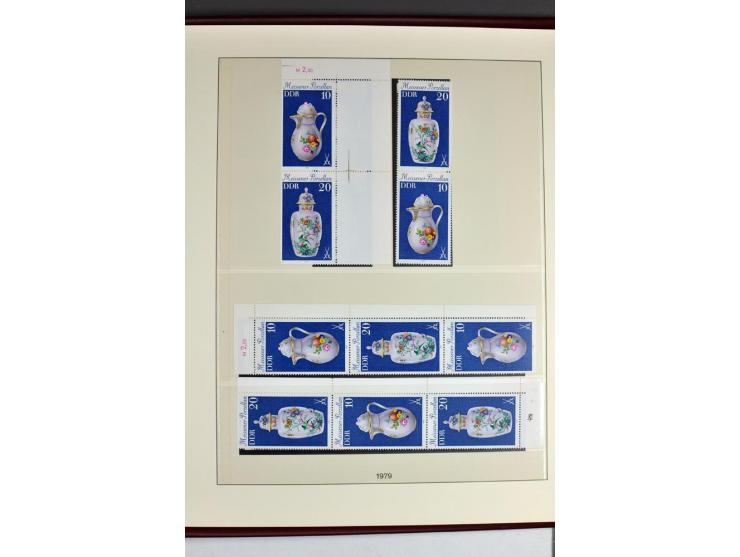 1953/90, überkomplette postfrische Zusammendruck-Sammlung, dabei auch aus Blocks und Kleinbogen ab Marx gezähnt und geschnitt