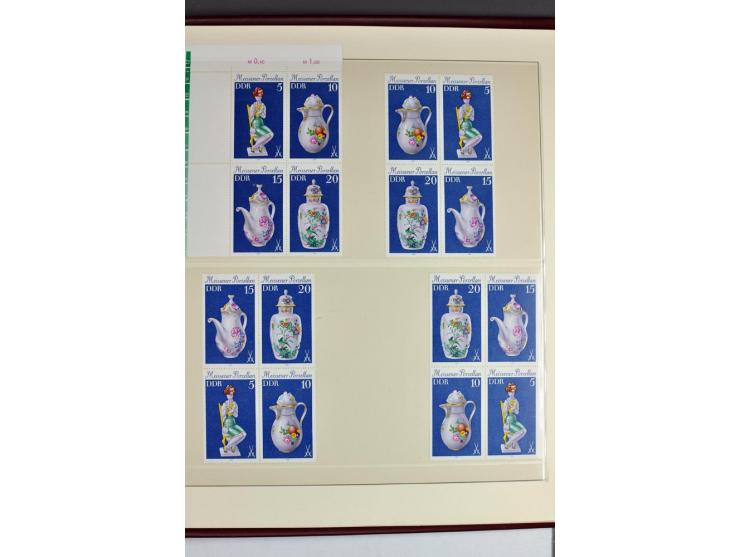 1953/90, überkomplette postfrische Zusammendruck-Sammlung, dabei auch aus Blocks und Kleinbogen ab Marx gezähnt und geschnitt