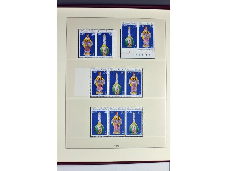 1953/90, überkomplette postfrische Zusammendruck-Sammlung, dabei auch aus Blocks und Kleinbogen ab Marx gezähnt und geschnitt