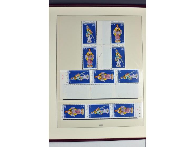 1953/90, überkomplette postfrische Zusammendruck-Sammlung, dabei auch aus Blocks und Kleinbogen ab Marx gezähnt und geschnitt
