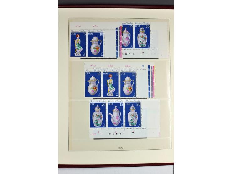 1953/90, überkomplette postfrische Zusammendruck-Sammlung, dabei auch aus Blocks und Kleinbogen ab Marx gezähnt und geschnitt