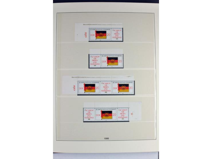 1953/90, überkomplette postfrische Zusammendruck-Sammlung, dabei auch aus Blocks und Kleinbogen ab Marx gezähnt und geschnitt