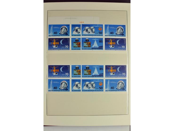 1953/90, überkomplette postfrische Zusammendruck-Sammlung, dabei auch aus Blocks und Kleinbogen ab Marx gezähnt und geschnitt