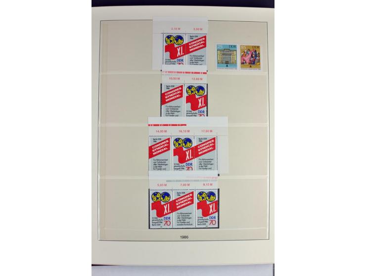 1953/90, überkomplette postfrische Zusammendruck-Sammlung, dabei auch aus Blocks und Kleinbogen ab Marx gezähnt und geschnitt