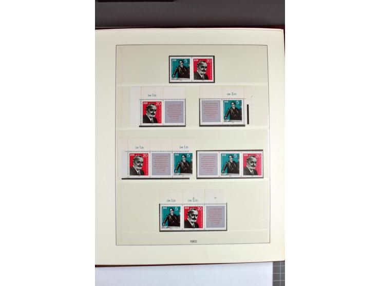 1953/90, überkomplette postfrische Zusammendruck-Sammlung, dabei auch aus Blocks und Kleinbogen ab Marx gezähnt und geschnitt