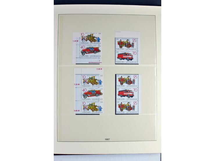 1953/90, überkomplette postfrische Zusammendruck-Sammlung, dabei auch aus Blocks und Kleinbogen ab Marx gezähnt und geschnitt
