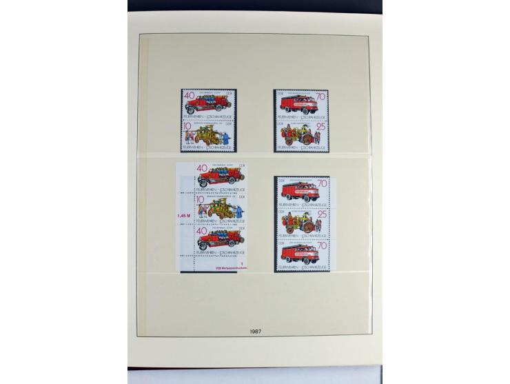 1953/90, überkomplette postfrische Zusammendruck-Sammlung, dabei auch aus Blocks und Kleinbogen ab Marx gezähnt und geschnitt