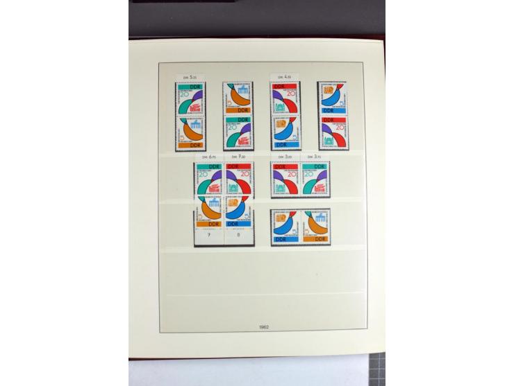 1953/90, überkomplette postfrische Zusammendruck-Sammlung, dabei auch aus Blocks und Kleinbogen ab Marx gezähnt und geschnitt