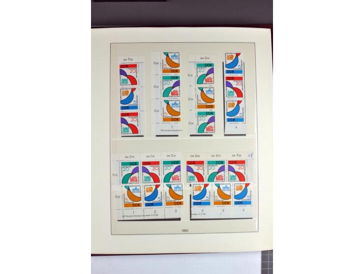 1953/90, überkomplette postfrische Zusammendruck-Sammlung, dabei auch aus Blocks und Kleinbogen ab Marx gezähnt und geschnitt