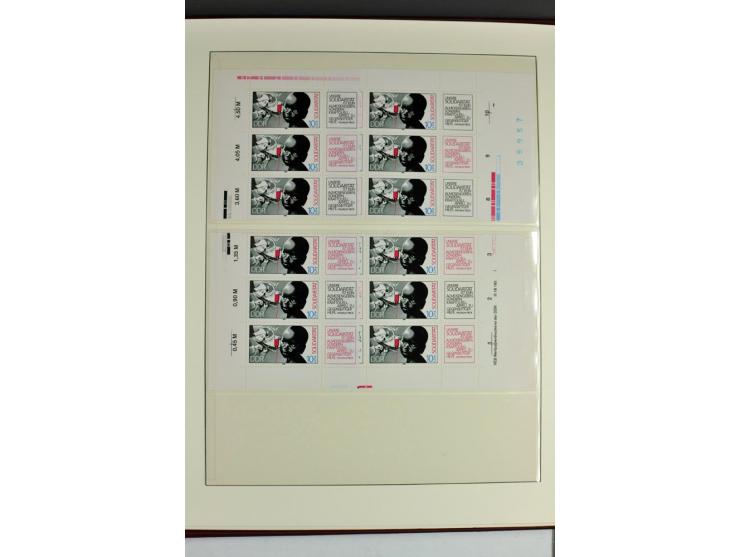 1953/90, überkomplette postfrische Zusammendruck-Sammlung, dabei auch aus Blocks und Kleinbogen ab Marx gezähnt und geschnitt