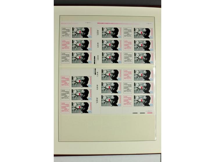 1953/90, überkomplette postfrische Zusammendruck-Sammlung, dabei auch aus Blocks und Kleinbogen ab Marx gezähnt und geschnitt