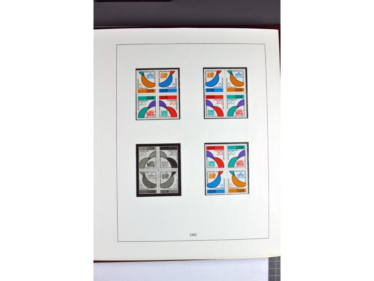 1953/90, überkomplette postfrische Zusammendruck-Sammlung, dabei auch aus Blocks und Kleinbogen ab Marx gezähnt und geschnitt