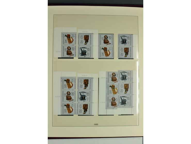 1953/90, überkomplette postfrische Zusammendruck-Sammlung, dabei auch aus Blocks und Kleinbogen ab Marx gezähnt und geschnitt