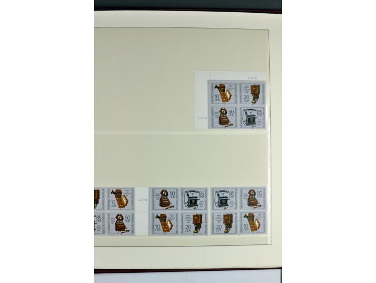 1953/90, überkomplette postfrische Zusammendruck-Sammlung, dabei auch aus Blocks und Kleinbogen ab Marx gezähnt und geschnitt