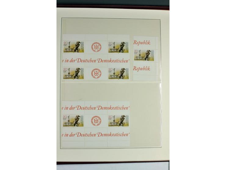 1953/90, überkomplette postfrische Zusammendruck-Sammlung, dabei auch aus Blocks und Kleinbogen ab Marx gezähnt und geschnitt