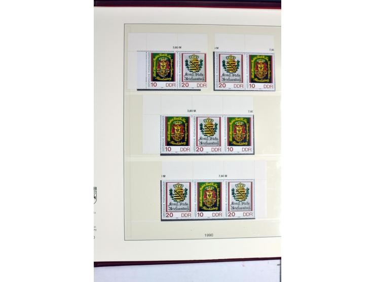 1953/90, überkomplette postfrische Zusammendruck-Sammlung, dabei auch aus Blocks und Kleinbogen ab Marx gezähnt und geschnitt