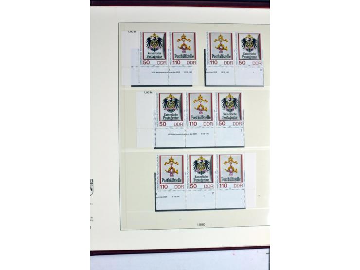 1953/90, überkomplette postfrische Zusammendruck-Sammlung, dabei auch aus Blocks und Kleinbogen ab Marx gezähnt und geschnitt