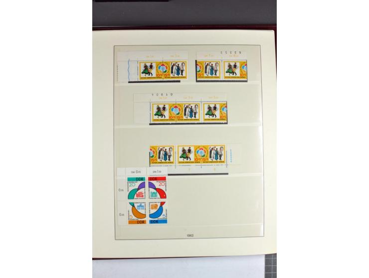 1953/90, überkomplette postfrische Zusammendruck-Sammlung, dabei auch aus Blocks und Kleinbogen ab Marx gezähnt und geschnitt