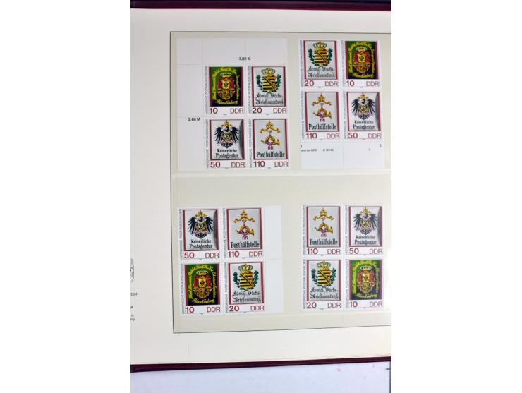 1953/90, überkomplette postfrische Zusammendruck-Sammlung, dabei auch aus Blocks und Kleinbogen ab Marx gezähnt und geschnitt