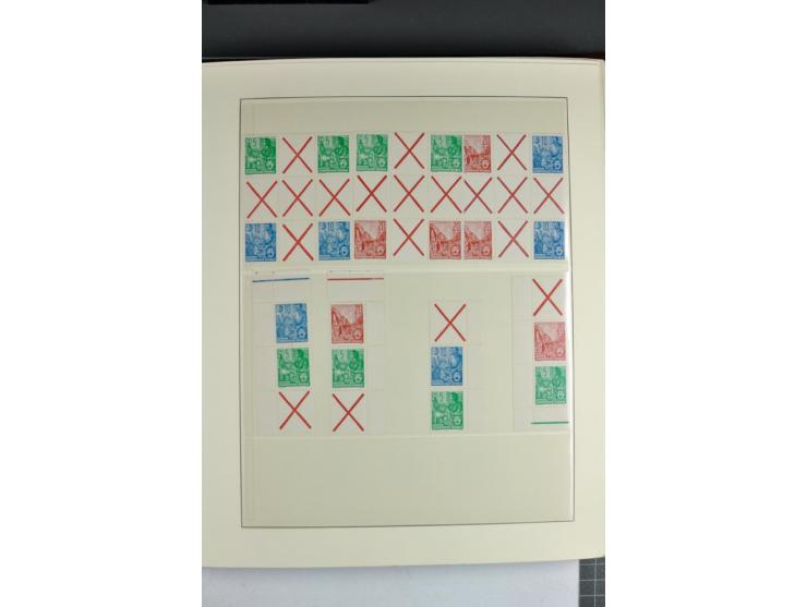 1953/90, überkomplette postfrische Zusammendruck-Sammlung, dabei auch aus Blocks und Kleinbogen ab Marx gezähnt und geschnitt