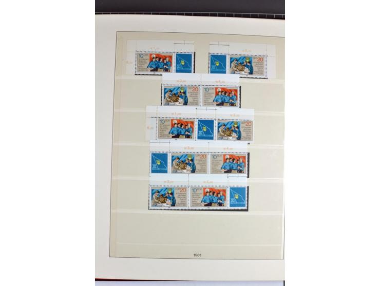 1953/90, überkomplette postfrische Zusammendruck-Sammlung, dabei auch aus Blocks und Kleinbogen ab Marx gezähnt und geschnitt