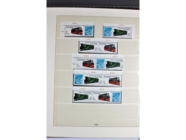 1953/90, überkomplette postfrische Zusammendruck-Sammlung, dabei auch aus Blocks und Kleinbogen ab Marx gezähnt und geschnitt