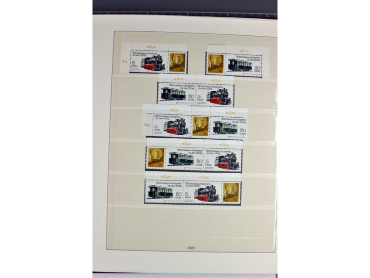 1953/90, überkomplette postfrische Zusammendruck-Sammlung, dabei auch aus Blocks und Kleinbogen ab Marx gezähnt und geschnitt