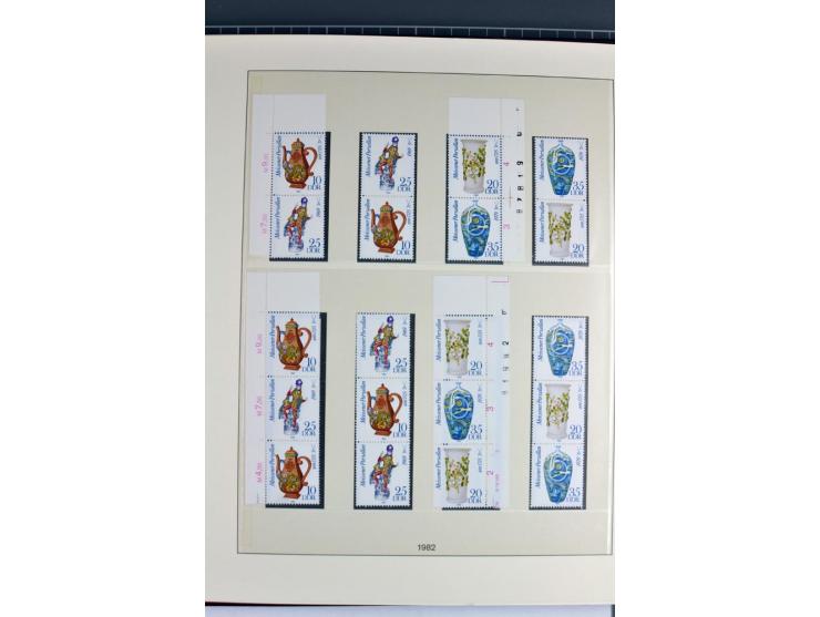 1953/90, überkomplette postfrische Zusammendruck-Sammlung, dabei auch aus Blocks und Kleinbogen ab Marx gezähnt und geschnitt