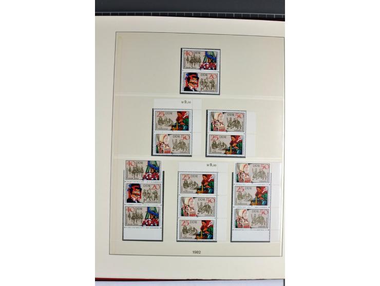 1953/90, überkomplette postfrische Zusammendruck-Sammlung, dabei auch aus Blocks und Kleinbogen ab Marx gezähnt und geschnitt