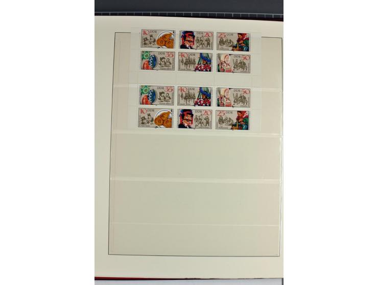 1953/90, überkomplette postfrische Zusammendruck-Sammlung, dabei auch aus Blocks und Kleinbogen ab Marx gezähnt und geschnitt
