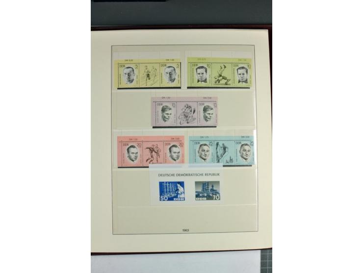 1953/90, überkomplette postfrische Zusammendruck-Sammlung, dabei auch aus Blocks und Kleinbogen ab Marx gezähnt und geschnitt