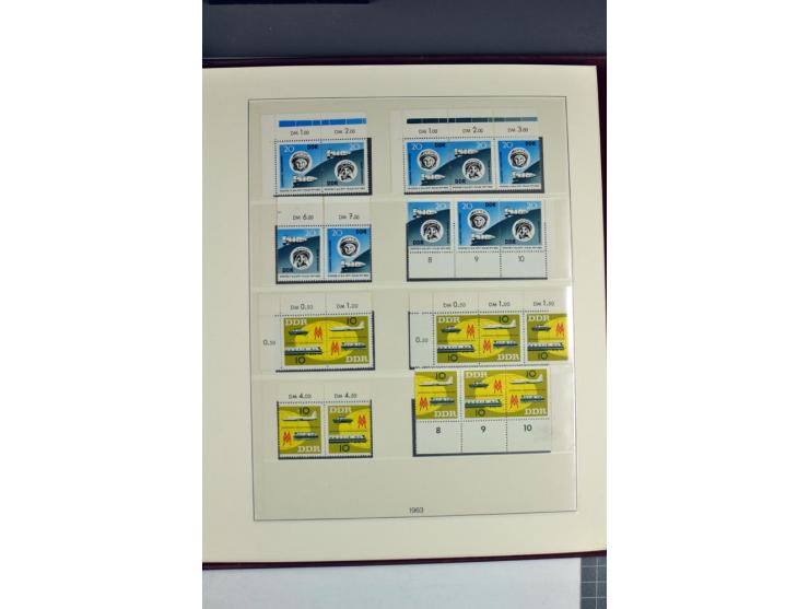 1953/90, überkomplette postfrische Zusammendruck-Sammlung, dabei auch aus Blocks und Kleinbogen ab Marx gezähnt und geschnitt