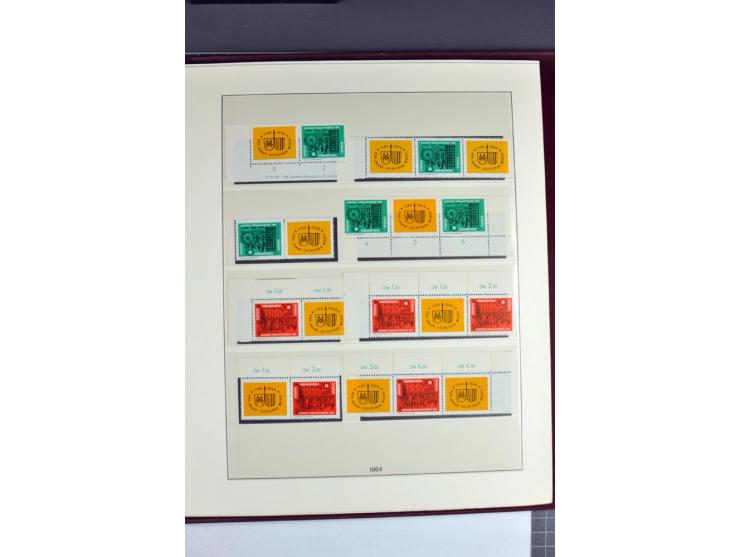 1953/90, überkomplette postfrische Zusammendruck-Sammlung, dabei auch aus Blocks und Kleinbogen ab Marx gezähnt und geschnitt