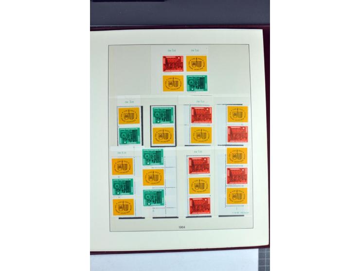 1953/90, überkomplette postfrische Zusammendruck-Sammlung, dabei auch aus Blocks und Kleinbogen ab Marx gezähnt und geschnitt