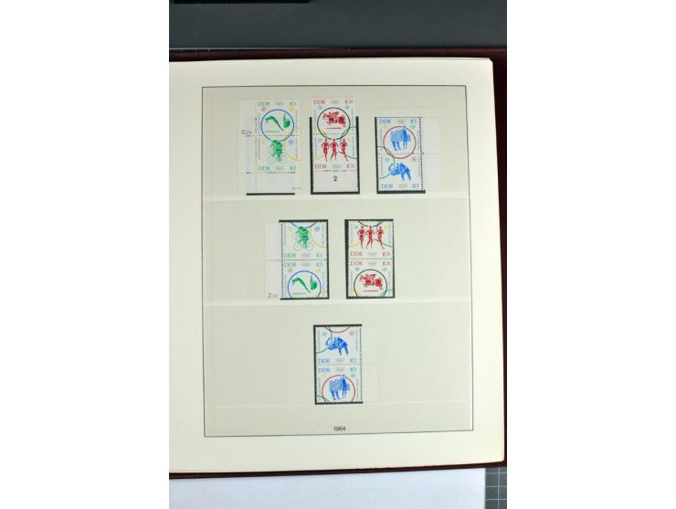 1953/90, überkomplette postfrische Zusammendruck-Sammlung, dabei auch aus Blocks und Kleinbogen ab Marx gezähnt und geschnitt
