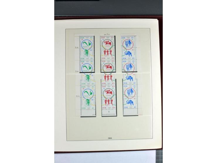 1953/90, überkomplette postfrische Zusammendruck-Sammlung, dabei auch aus Blocks und Kleinbogen ab Marx gezähnt und geschnitt