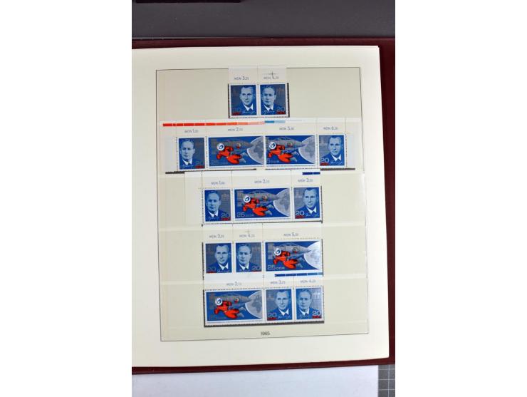 1953/90, überkomplette postfrische Zusammendruck-Sammlung, dabei auch aus Blocks und Kleinbogen ab Marx gezähnt und geschnitt