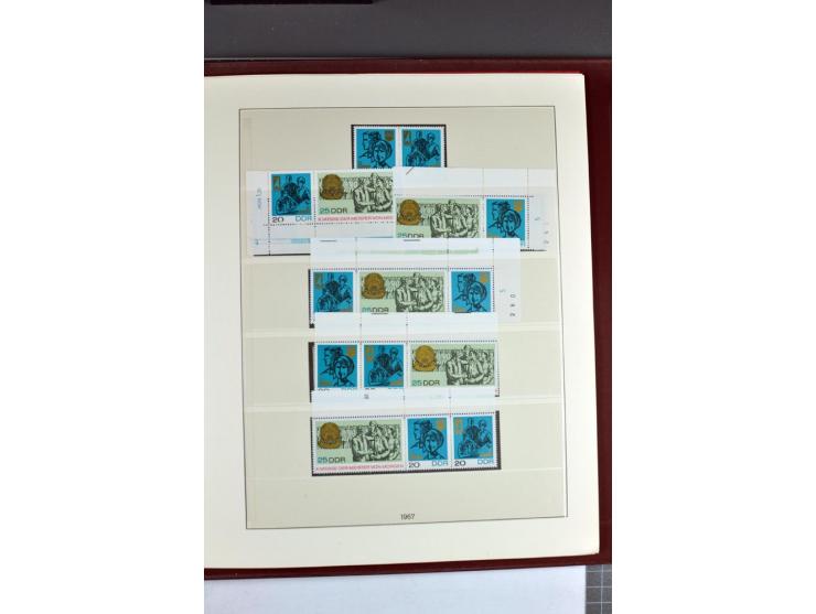 1953/90, überkomplette postfrische Zusammendruck-Sammlung, dabei auch aus Blocks und Kleinbogen ab Marx gezähnt und geschnitt