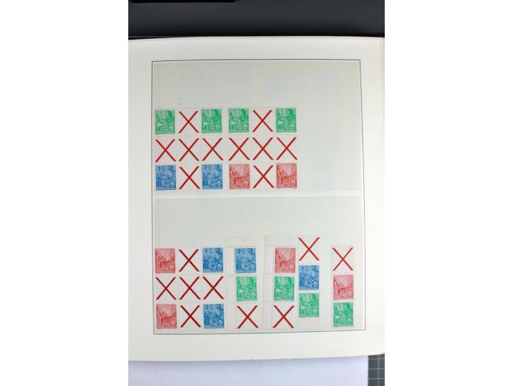 1953/90, überkomplette postfrische Zusammendruck-Sammlung, dabei auch aus Blocks und Kleinbogen ab Marx gezähnt und geschnitt