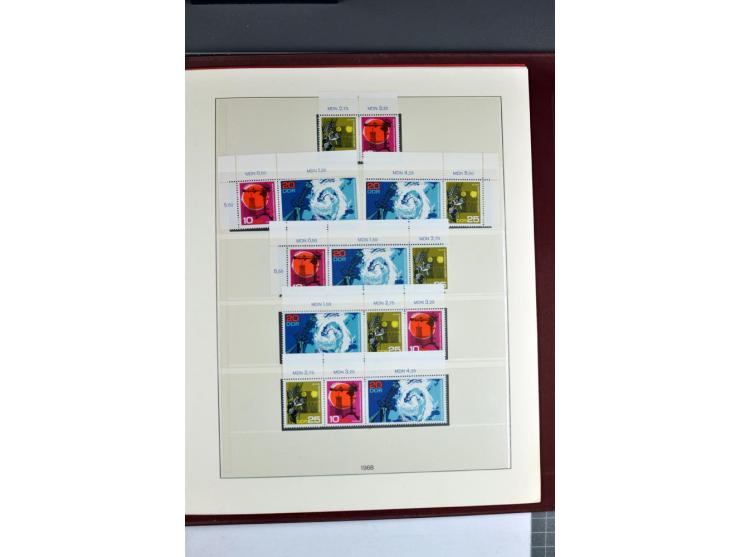 1953/90, überkomplette postfrische Zusammendruck-Sammlung, dabei auch aus Blocks und Kleinbogen ab Marx gezähnt und geschnitt