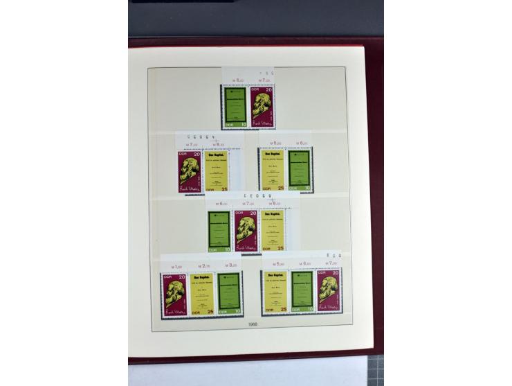 1953/90, überkomplette postfrische Zusammendruck-Sammlung, dabei auch aus Blocks und Kleinbogen ab Marx gezähnt und geschnitt