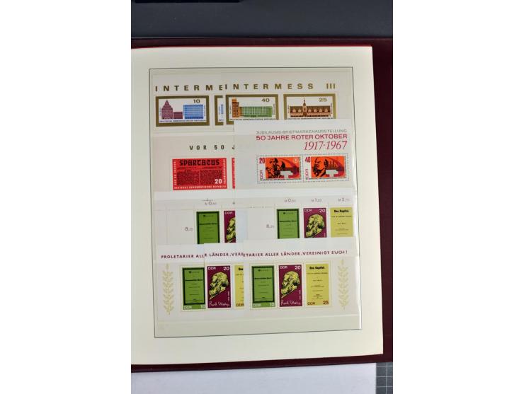 1953/90, überkomplette postfrische Zusammendruck-Sammlung, dabei auch aus Blocks und Kleinbogen ab Marx gezähnt und geschnitt