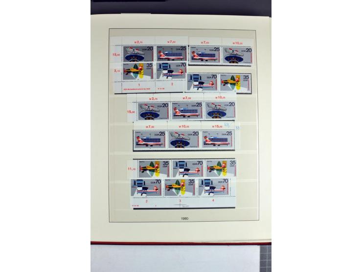 1953/90, überkomplette postfrische Zusammendruck-Sammlung, dabei auch aus Blocks und Kleinbogen ab Marx gezähnt und geschnitt