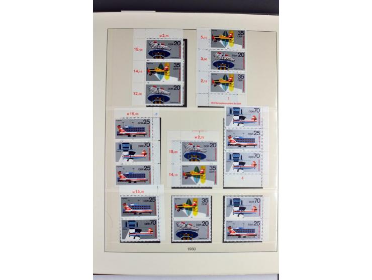 1953/90, überkomplette postfrische Zusammendruck-Sammlung, dabei auch aus Blocks und Kleinbogen ab Marx gezähnt und geschnitt