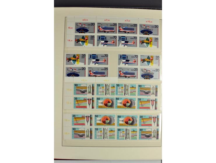 1953/90, überkomplette postfrische Zusammendruck-Sammlung, dabei auch aus Blocks und Kleinbogen ab Marx gezähnt und geschnitt