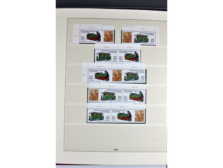 1953/90, überkomplette postfrische Zusammendruck-Sammlung, dabei auch aus Blocks und Kleinbogen ab Marx gezähnt und geschnitt
